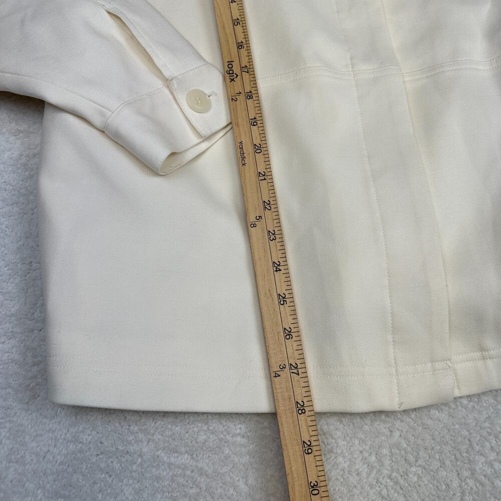 DISSH Structured‎ Shirt Jacket Cream Button Front Overshirt Women's US 8 - Picture 7 of 10